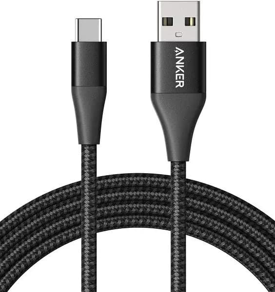 Anker PowerLine+ II USB-C to USB-A 2.0 Cable -6ft Black