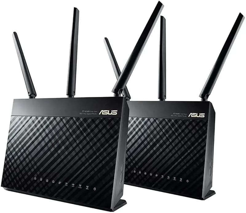 ASUS RT-AC68U AIMESH (2 pack) dual-brand 3800 Mbps gigabit Wireless Router (8611 sq ft open space)