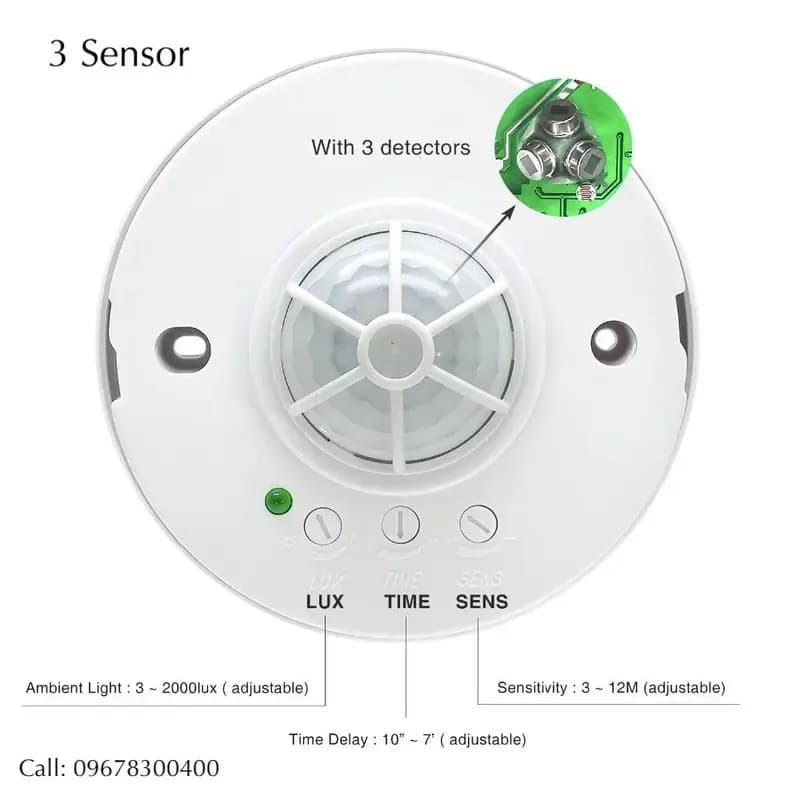 Automatic Infrared PIR Motion Sensor Switch for Light/Fan (110V~220V, AC)