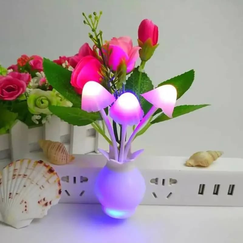 Automatic Sensor Color Changing LED Night Light Mushroom Lamp