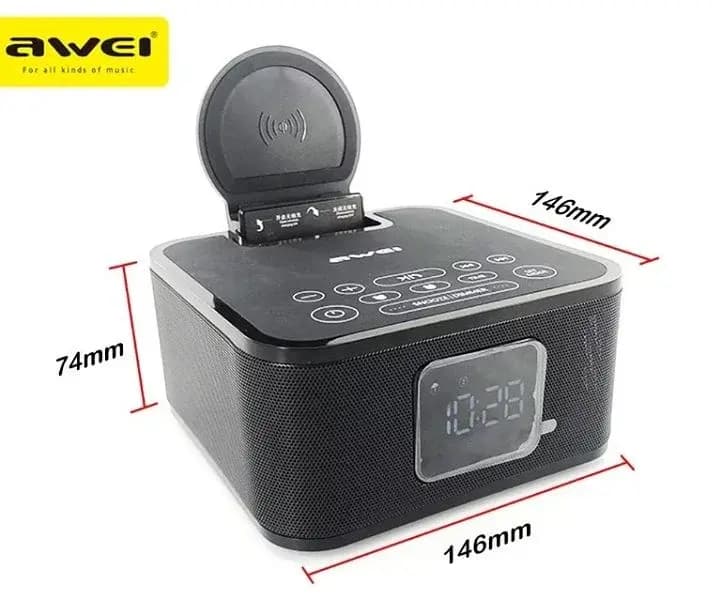 AWEI Y332 Multifunction Wireless Speaker with Power Bank and Clock