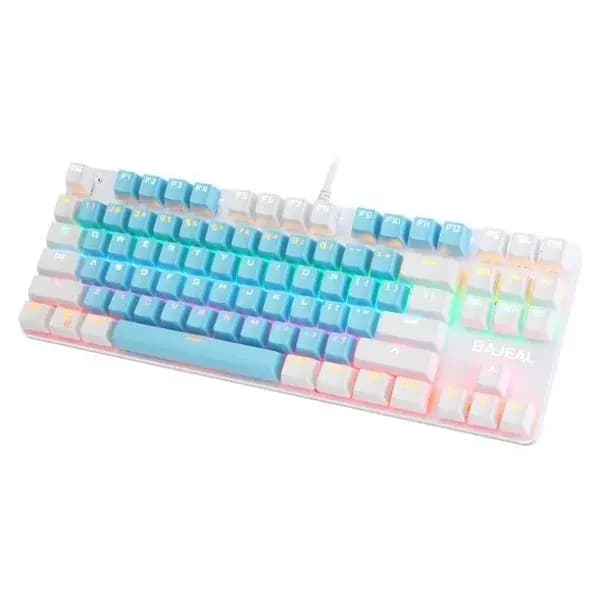 BAJEAL K100 USB Wired Mechanical Two-Color 87-Key Gaming Keyboard