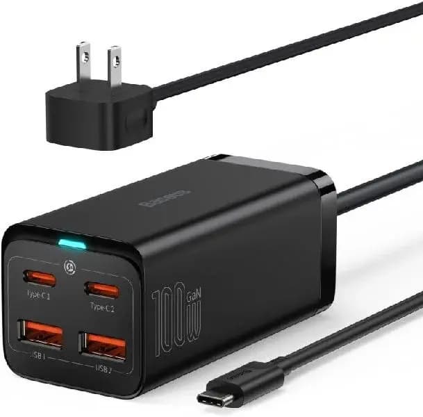Baseus 100W GaN3 Pro Desktop Fast Charging Station 2USB-C + 2USB Port