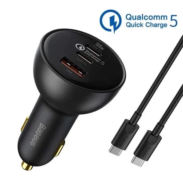 Baseus 160W Car Charger Qualcomm Quick Charge 2C+U With 100w Type-C Cable