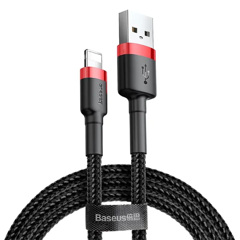 BASEUS cable cafule for lightning 1.5A 2M RED+BLACK (CALKLF-C19)
