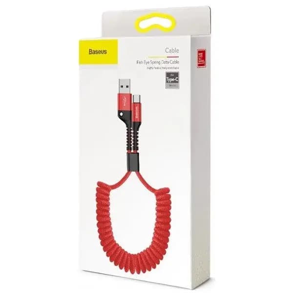 Baseus cable USB Type-C fish eye Spring 1m red (catsr-09)
