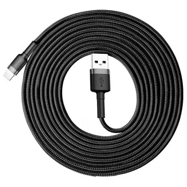 Baseus Cafule Wire Lightning Cable QC3.0 2A 3M black-gray