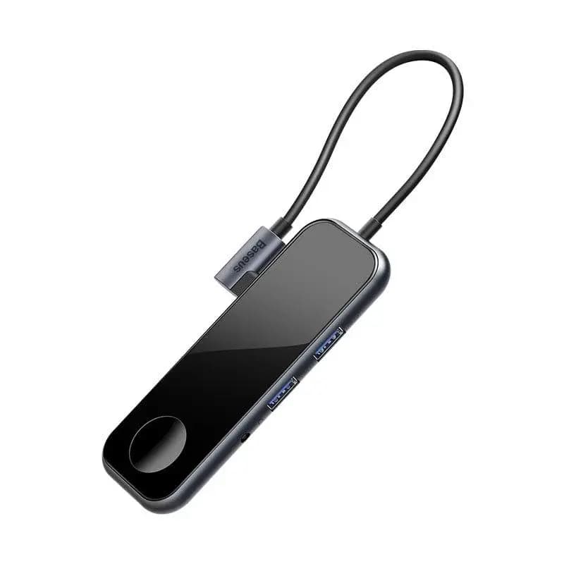 Baseus CAHUB-AZ0G 6 in 1 Multifunction Hub Adapter (2 USB 3.0, 1 HDMI, 1 Aux, 1 with iWatch wireless)