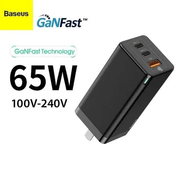 Baseus GaN2 Pro 65W Quick Charger (2 Type C + USB)