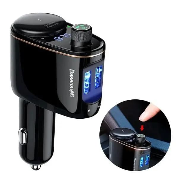 Baseus Locomotive Bluetooth FM Transmitter MP3 Car Charger 2x USB (CCALL-RH01)