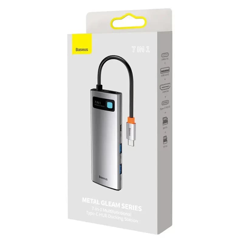 Baseus WKWG020113 Type-C Hub Metal Gleam Series 7-in-1 Multifunctional Docking Station