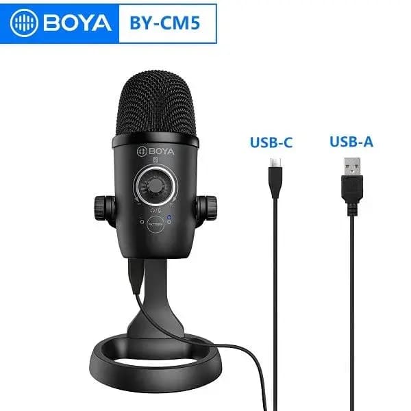 BOYA BY-CM5 USB Microphone for Recording/Streaming/Gaming Condenser Professional Microphone for PC Laptop Windows Mobile Phone