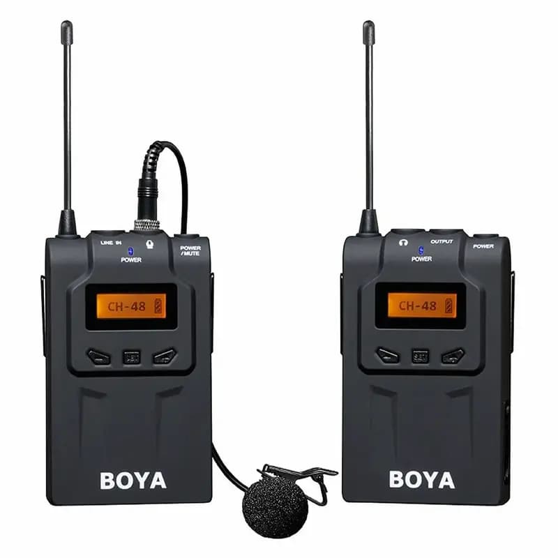 BOYA BY-WM6 UHF Professional Omni-Directional Wireless Lavalier Microphone System for DSLR Camera/ Camcorder