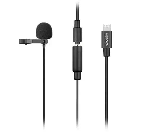 BOYA M2 Microphone for iPhone- Clip on Lavalier Microphone