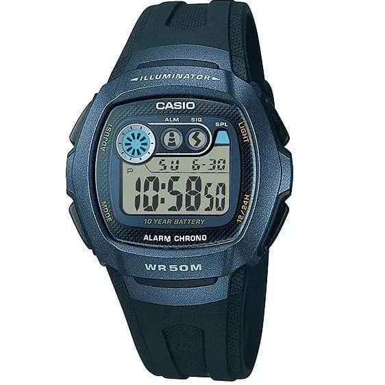 Casio digital watch with Alarm Chrono for men (W-210-1BV)