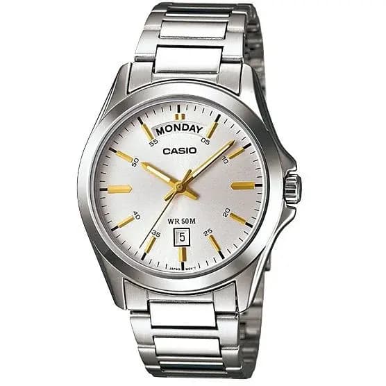 Casio elegant watches with golden touch for men (MTP-1370D-7A2V)