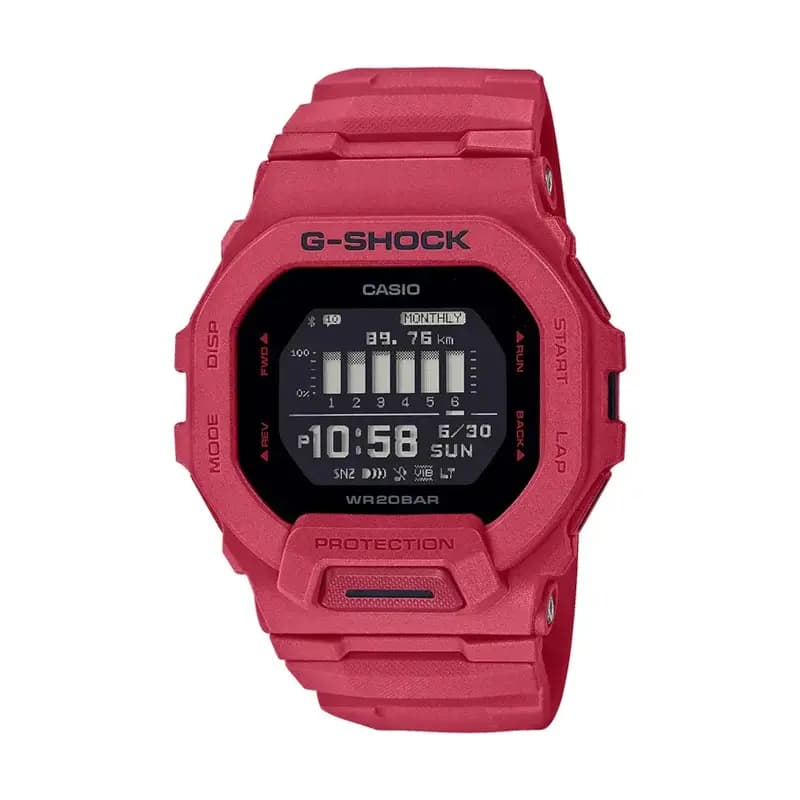 Casio G-Shock G-SQUAD Red Out Sports Edition Watch (GBD-200RD-4)