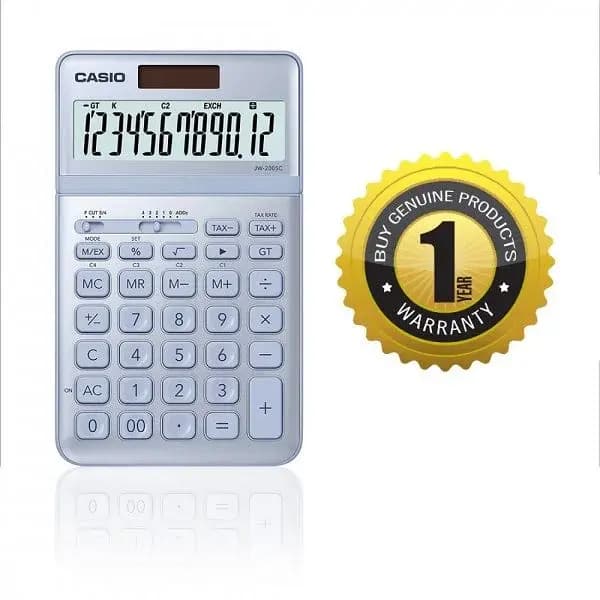 Casio JW-200SC-BU Premium & Stylish Calculator
