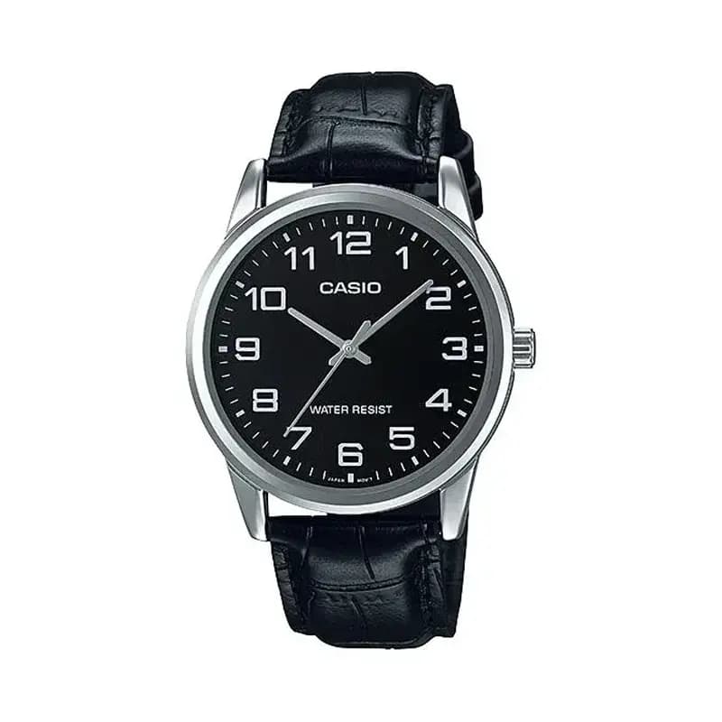 Casio Leather Watch for Men (MTP-V001L-1B)