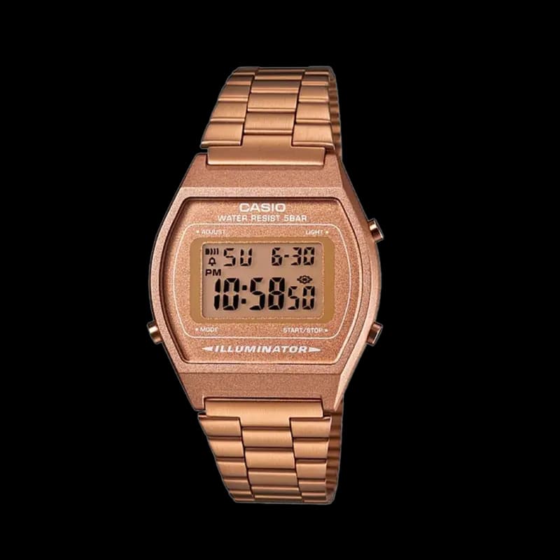 Casio Rose Gold Vintage Watch For Women (B640WC-5A)