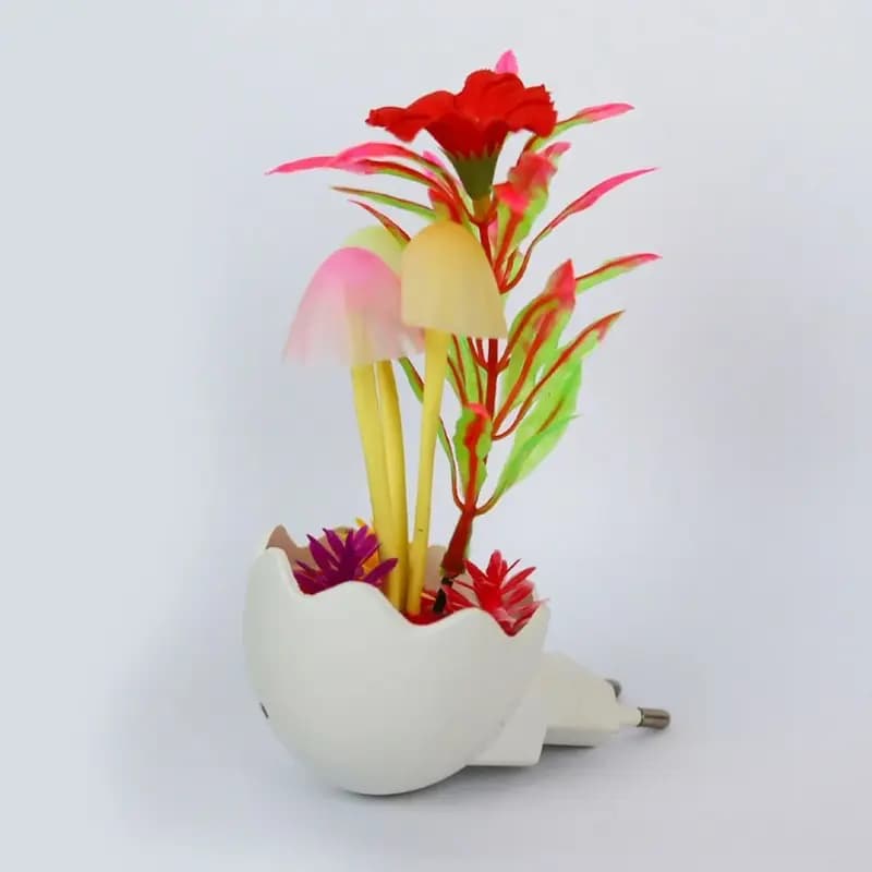 Colorful Sensor LED Mushroom Night Light Wall Lamp