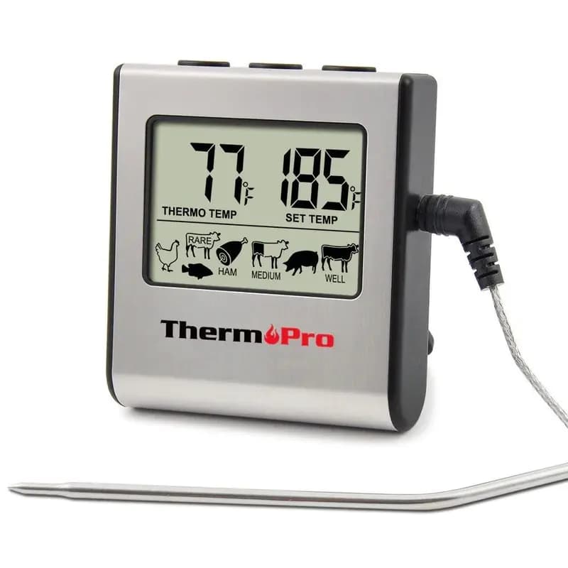 Digital Food Thermometer Thermo Pro (TP16) - Digital LCD Display Probe Food Thermometer Timer Cooking Kitchen Bbq Meat