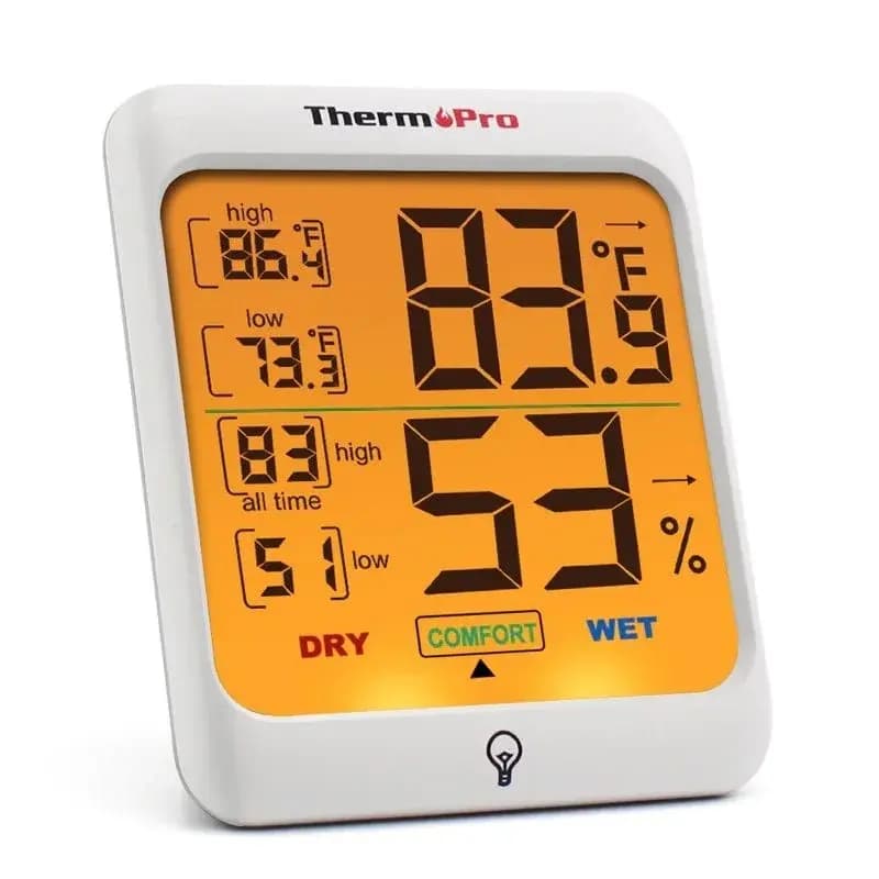 Digital Humidity & Temperature Monitor with Touchscreen Backlight- (ThermoPro TP53 )