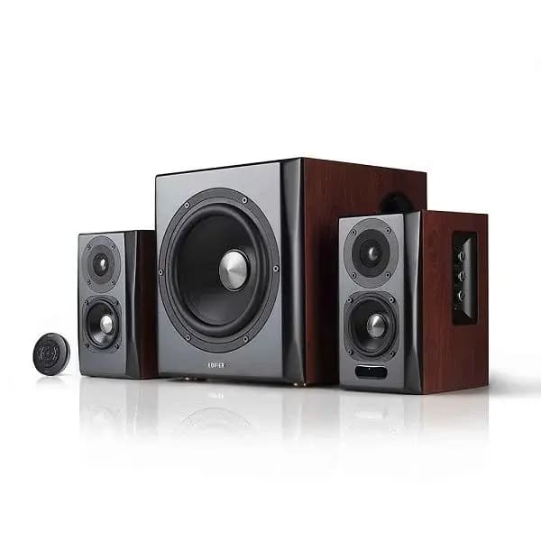 Edifier S350DB 2.1 Modern Powered Bluetooth Brown Bookshelf Speaker