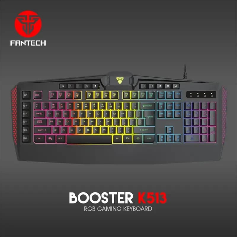 Fantech K513 Booster Membrane RGB USB Gaming Keyboard Black