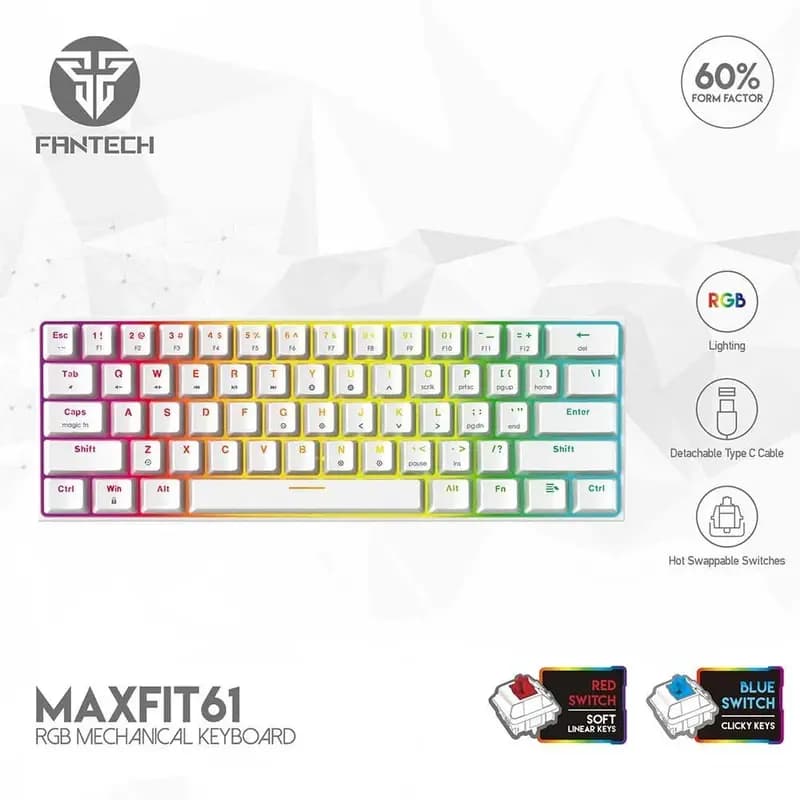 Fantech MAXFIT61 MK857 RGB Mechanical Keyboard - Space Edition