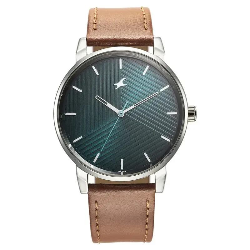 Fastrack 3278SL03 Stunners Green Dial Leather Strap Watch for Guys