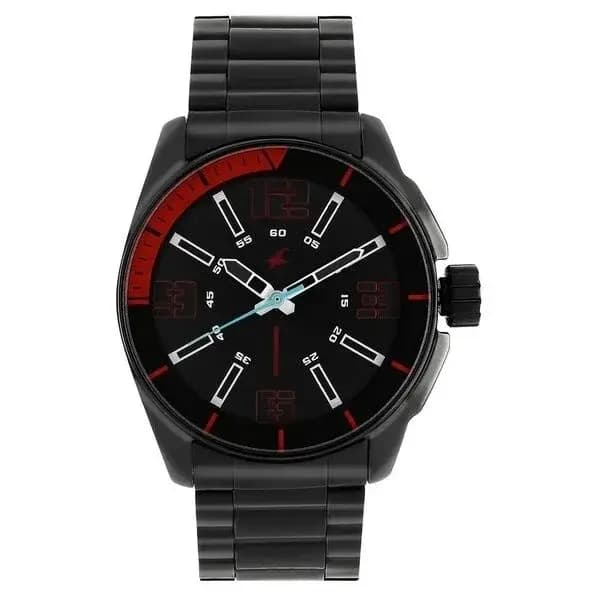 Fastrack 3089nm02 Hitlist Quartz Analog Black Dial Stainless Steel Strap Watch for Guys