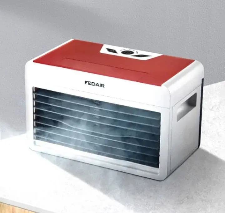 FEDAIR Portable Air Condition Fan, Personal Cooler Fan with Humidifier (Dual Fan, 8.5W Type-C)