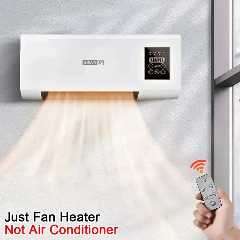 GearUP Room Heater - Remote Controlled AC Style 1800 Watts, Wall or Table Mount