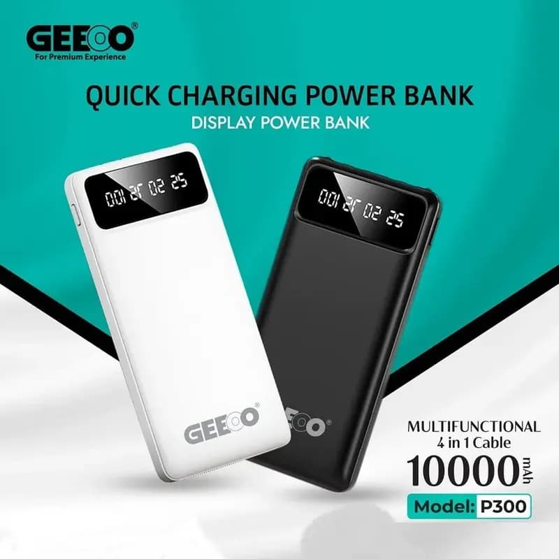 GEEOO P300 Quick Charging Digital Display Power Bank