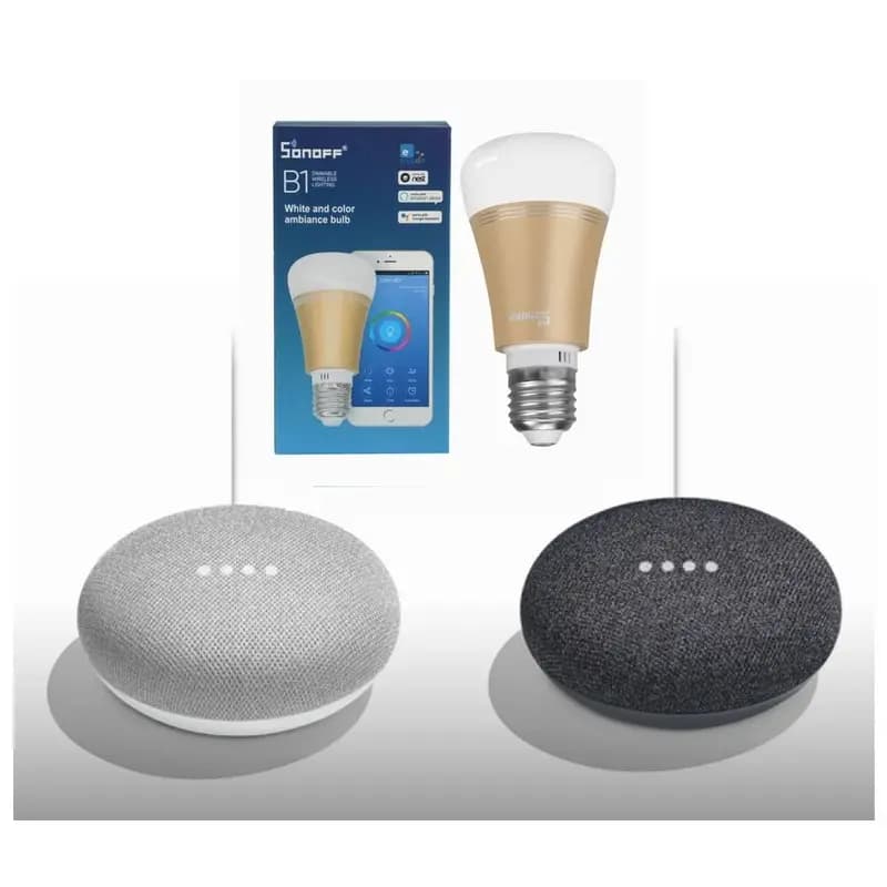 Google Home mini + Sonoff B1 Combo Offer (Voice Controlled Light Set)