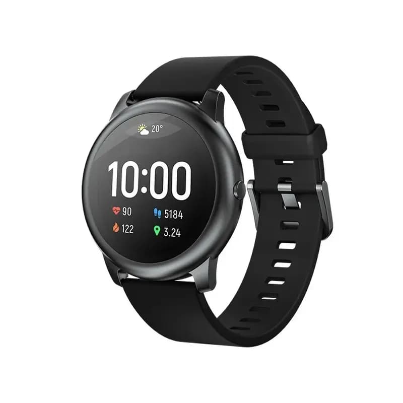 Haylou Solar LS05 1.28 inch TFT Touch Screen Smartwatch IP68 Waterproof with Heart Rate Monitor Global Version From Xiaomi Youpin - Black (Global Version)
