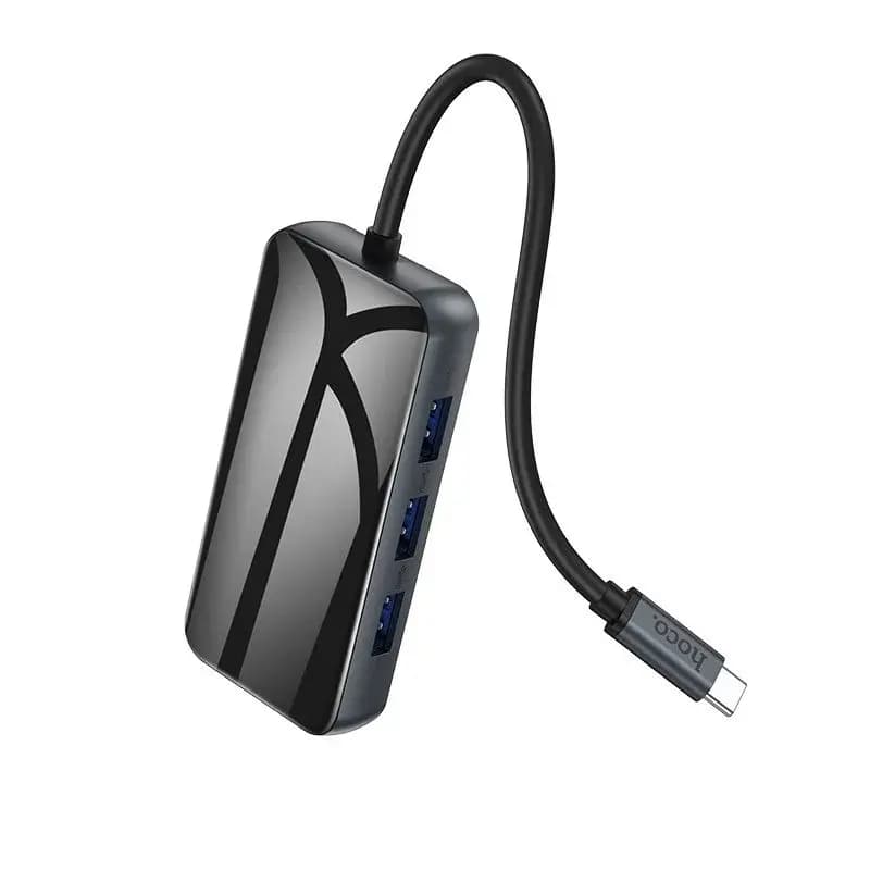 HOCO HB16 Type-C USB Hub With USB3.0 x3 HDMI PD RJ45 Adapter