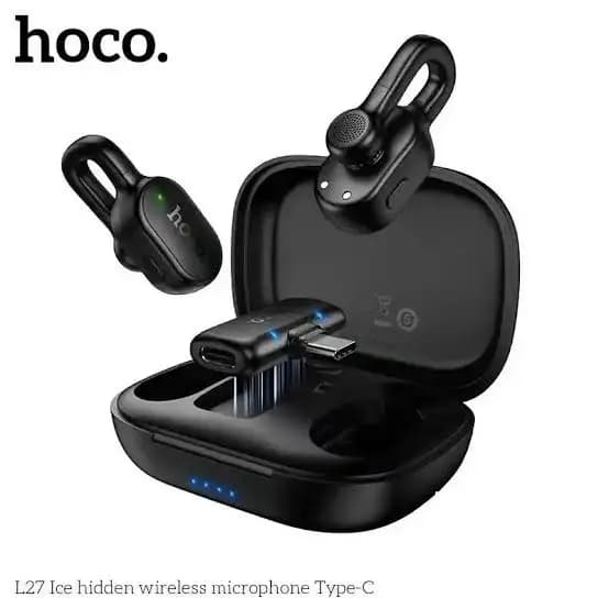 HOCO L27 Type-C Hidden Wireless Microphone (Dual Clip-on Lapel Mic)