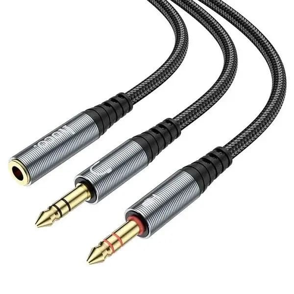 HOCO UPA21 3.5mm Female To 2*Male Audio Cable Adapter