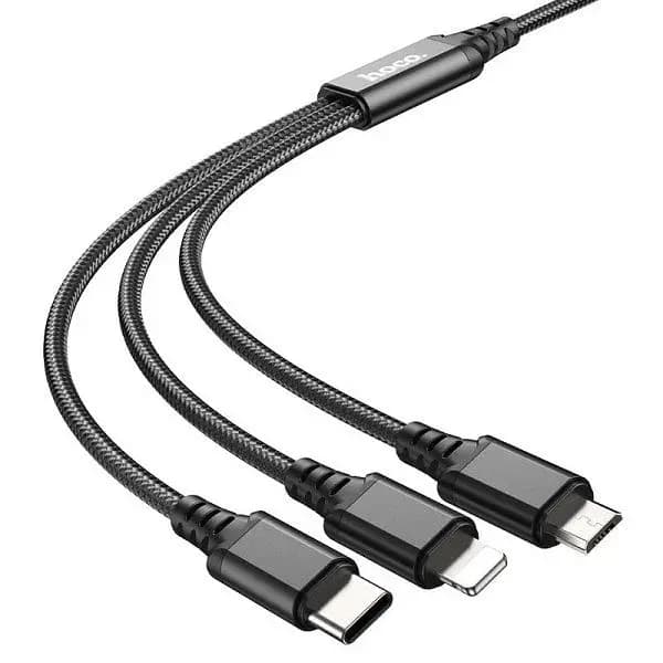 Hoco X76 Super, 3-in-1 charging cable, for Lightning / Micro-USB / Type-C