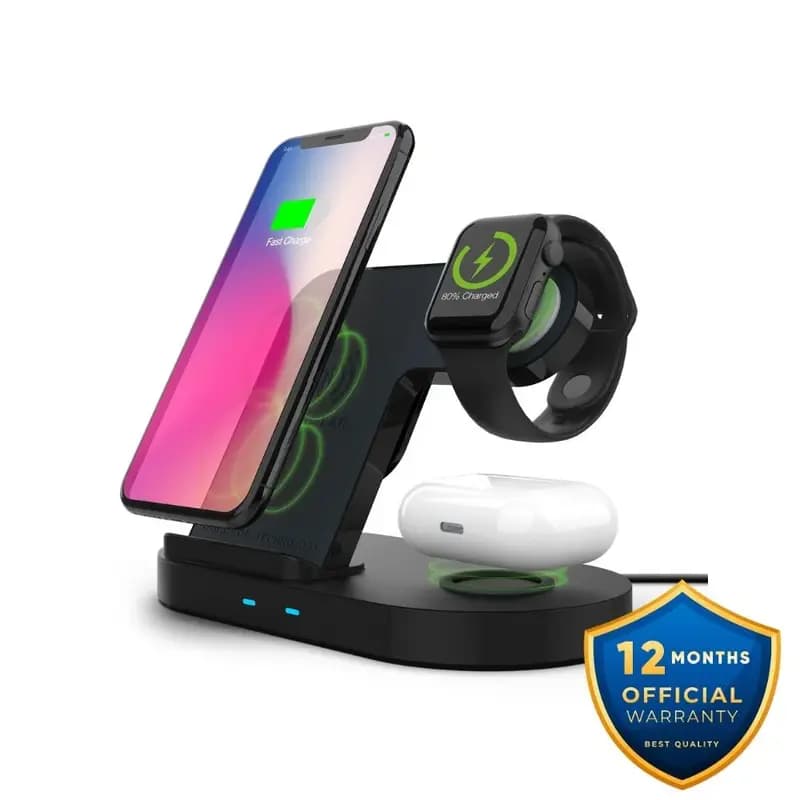 HyperGear 3-in-1 Wireless Charging Dock | Black (15328)