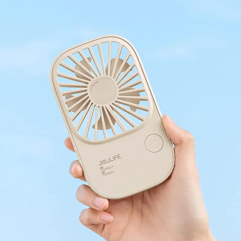 JISULIFE FA49 2000mAh USB Rechargeable Powerful Handheld Fan-Brown