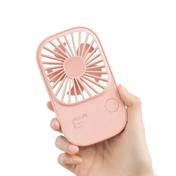 JISULIFE FA49 2000mAh USB Rechargeable Powerful Handheld Fan-Pink