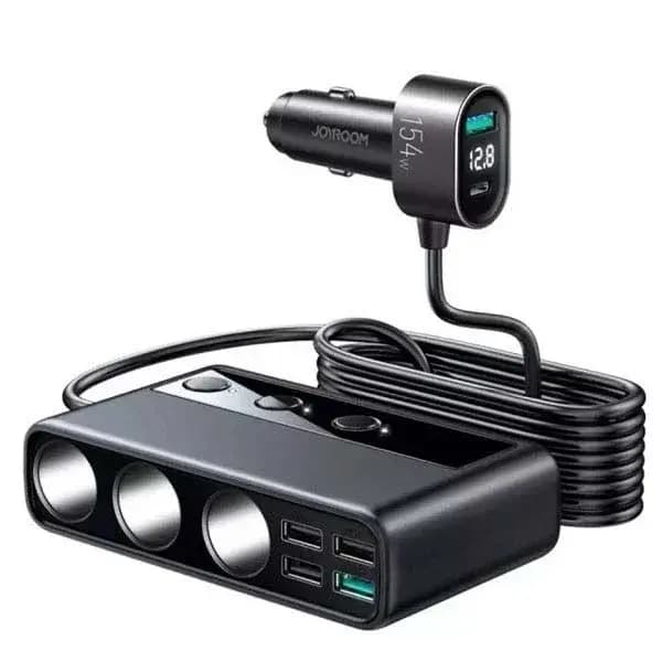 Joyroom JR-CL06 154W Car Charger Adapter with 3 Sockets & 6 Ports