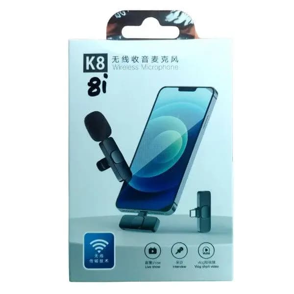 K8i Wireless Portable Lavalier Microphone For iPhone & Lighting Devices