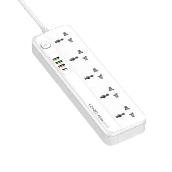 LDNIO SC5415 Power Strips 5 Way Outlet with USB Ports Universal Extension Power Socket