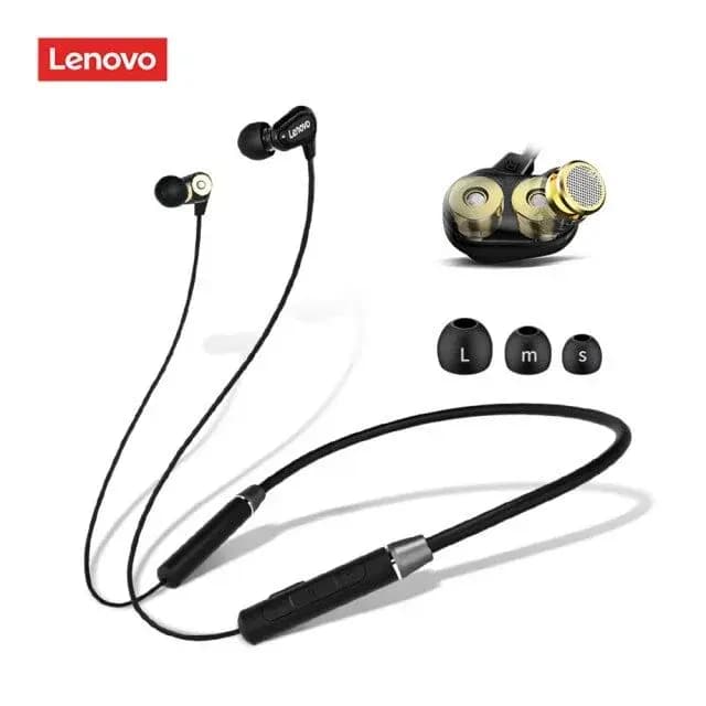 Lenovo HE08 Neckband Dual Dynamic Bluetooth Sports Earphone