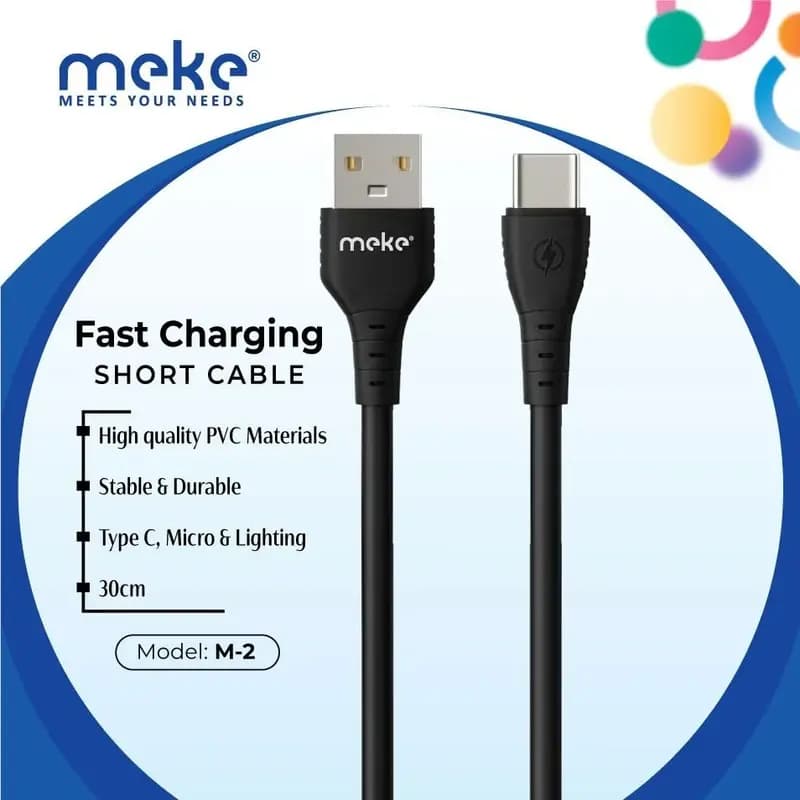 Meke M2 Fast Charging Type-C Short Cable