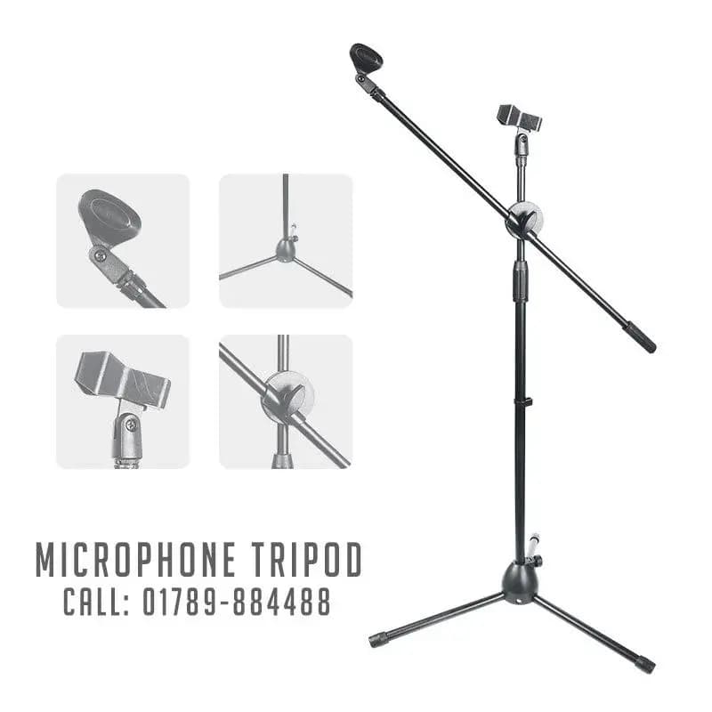 Microphone Stand With Adjustable Two Microphone from Floor to Standing Position (LW-38)